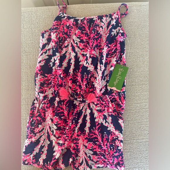 NWT Lilly Pulitzer Aleene Romper Girls Size Large 8-10 - Picture 2 of 5